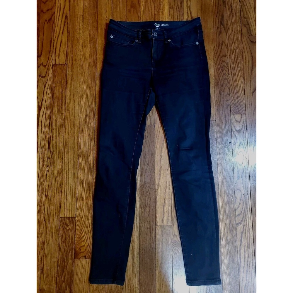 Gap Legging Jeans Womens 6/28R Black Skinny Denim Mid Rise Stretch Pants‎